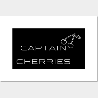 Captain Cherries Typography White Design Posters and Art